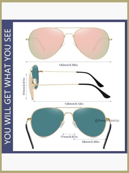 Polarized Aviator Sunglasses with Metal Frames main image 5